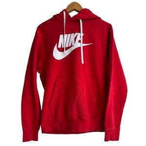 Nike Sportswear Company UnisexSmall Classic Red White Hoodie Sweatshirt Pullover